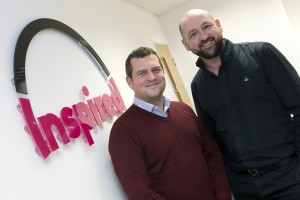 (L) Head of operations, Kevin Hutchinson with director, Paul Crampsey (R) at Inspired headquarters in Newcastle.
